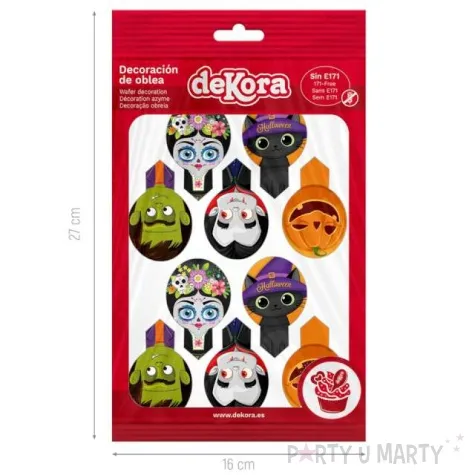 dekoracja na muffinki postacie halloween dekora 20 szt
