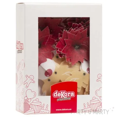 dekoracja na muffinki renifer i gwiazda betlejemska mix dekora 27 szt