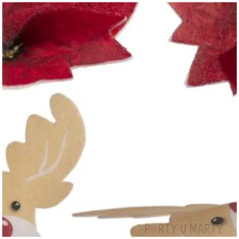 dekoracja na muffinki renifer i gwiazda betlejemska mix dekora 27 szt