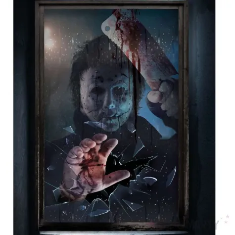 dekoracja na okno jason voorhees guirca 120 x 80 cm