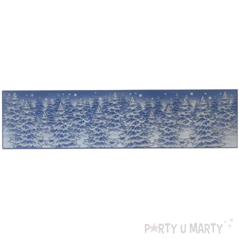 dekoracja na okno szron i choinki aliga