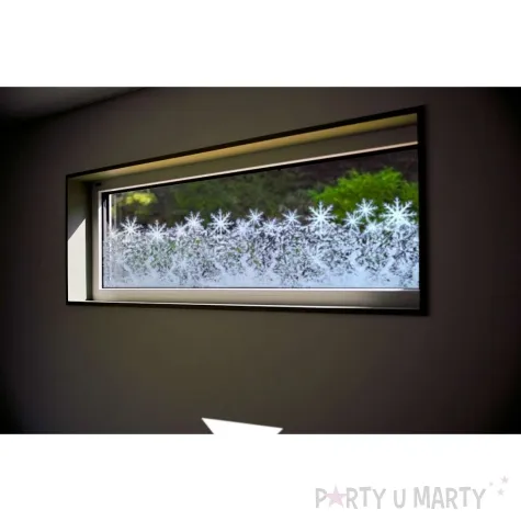 dekoracja na okno szron i snieg aliga