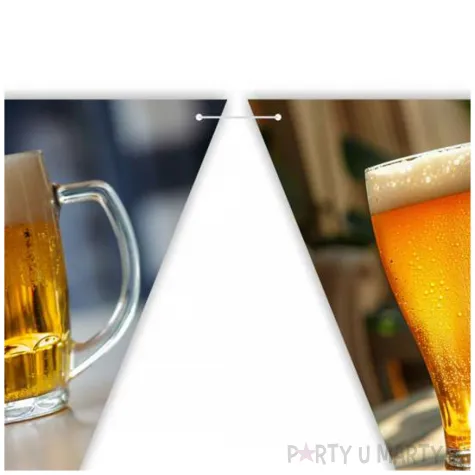 dekoracja na oktoberfest baner papierowy kufle piwa girlanda do powieszenia 3 6 m