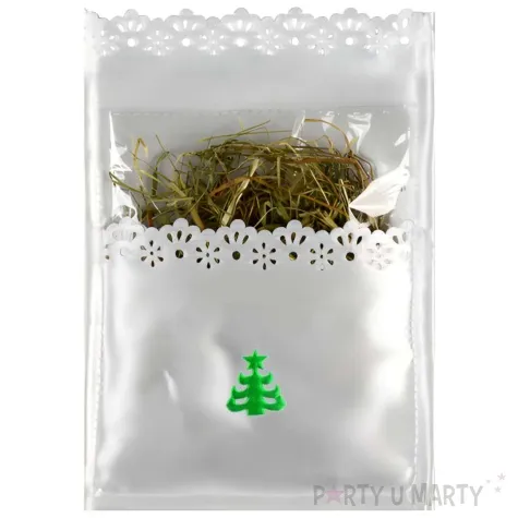 dekoracja na oplatek wigilijny choinka sianko arpex 14x16 cm