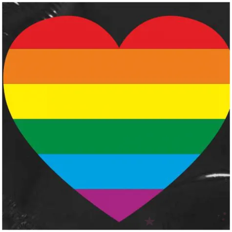 dekoracja na pride month parade rownosci balon foliowy lgbt teczowe serce czarny 18 rnd