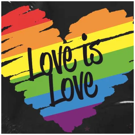 dekoracja na pride month parade rownosci balon foliowy lgbt teczowe serce love is love rnd