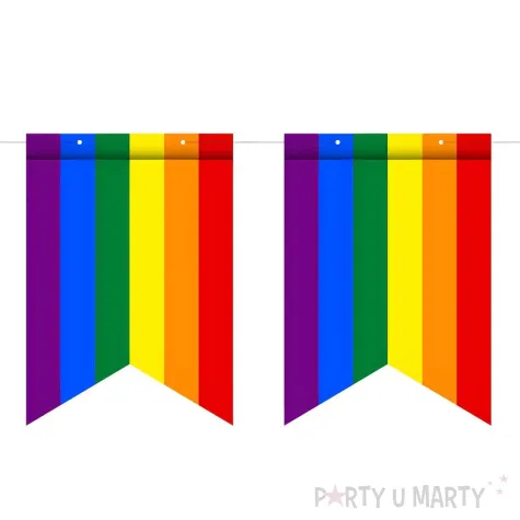 dekoracja na pride month parade rownosci baner girlanda teczowe flagi lgbt 3 6m