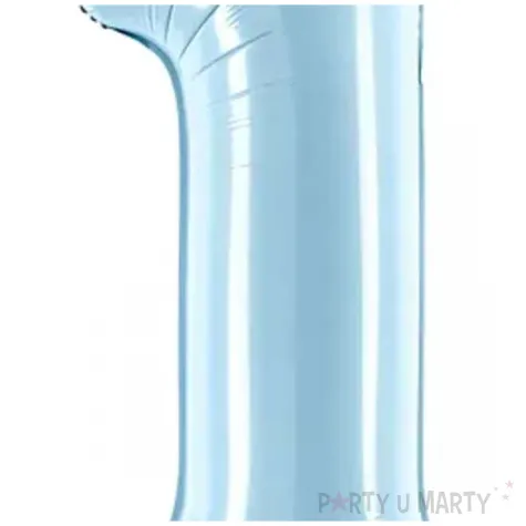 dekoracja na roczek dla chlopca balon foliowy cyfra 1 blektiny partydeco 34 dgt