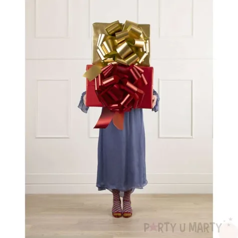 dekoracja na samochod kokarda zloty partydeco 30 cm