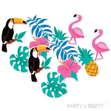 dekoracja na sciane aloha party congee 12 szt