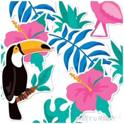 dekoracja na sciane aloha party congee 12 szt