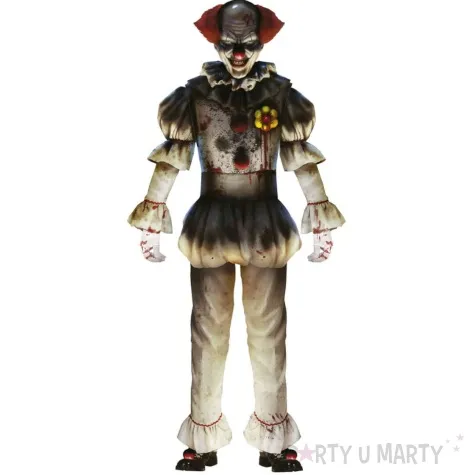 dekoracja na sciane klaun morderca halloween guirca 180 cm