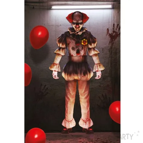 dekoracja na sciane klaun morderca halloween guirca 180 cm