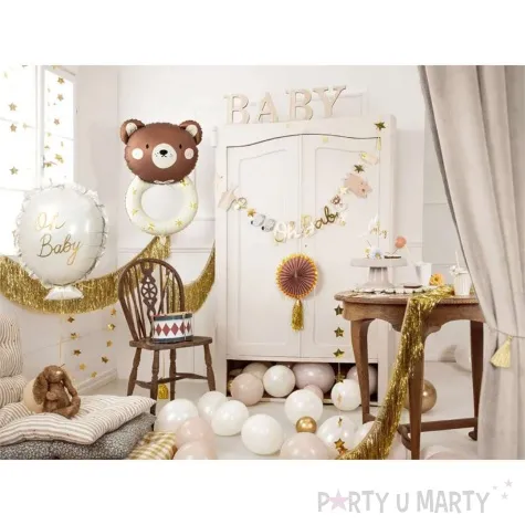 dekoracja na stol baby shower baby drewno naturalne partydeco 16 5 21 5 x 19 5 cm