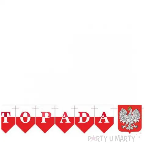 dekoracja na swieto 11 listopada baner flagi z godlem bialo czerwony swieto niepodleglosci 2 3 m