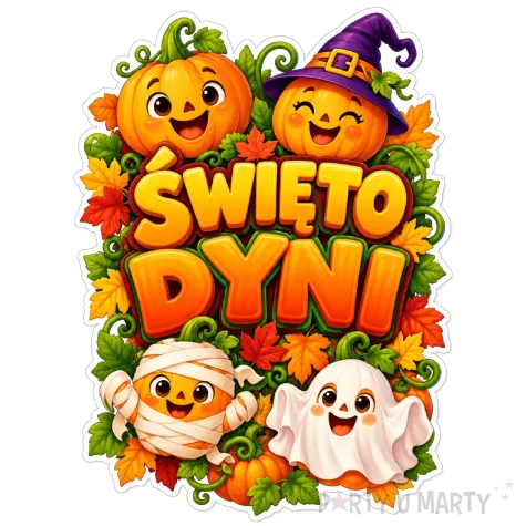 dekoracja na swieto dyni halloween plakat na okno drzwi ozdoba do powieszenia przedszkola szkoly