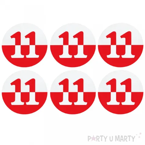 dekoracja na swieto niepodleglosci 11 listopada oplatki na muffinki babeczki flaga polska 6 szt