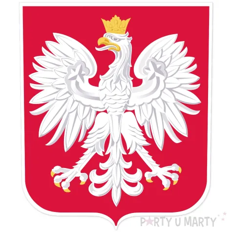dekoracja na swieto niepodleglosci 11 listopada papierowe godlo polska na gazetke szkolna 53x45 cm
