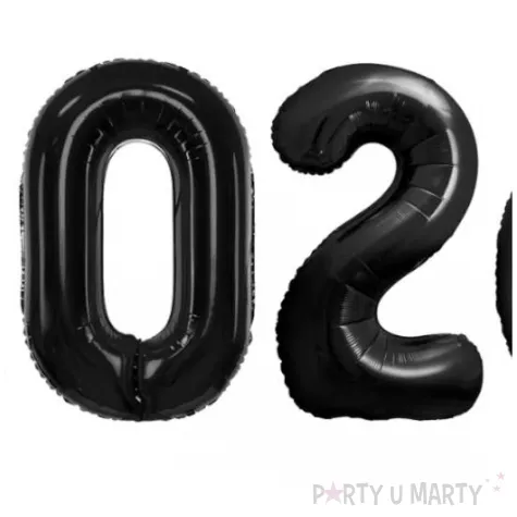 dekoracja na sylwestra nowy rok zestaw balonow foliowych 2026 czarne 39 xl 4 szt