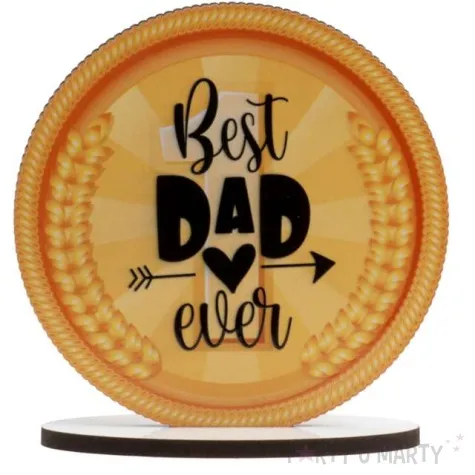 dekoracja na tort best dad ever najlepszy tata dekora 11 5 cm