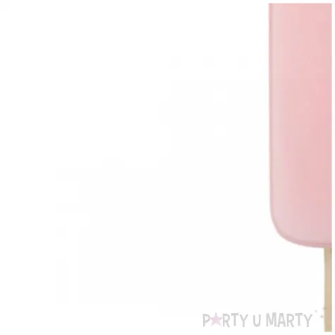 dekoracja na tort na roczek swieczka cyfra 1 urodziny rozowy 10 cm