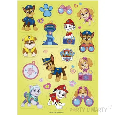 dekoracja na tort oplatki paw patrol dekora 5 5 cm 20 szt
