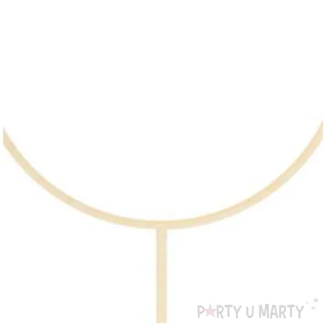 dekoracja na tort topper obrecz 24cm drewno partydeco