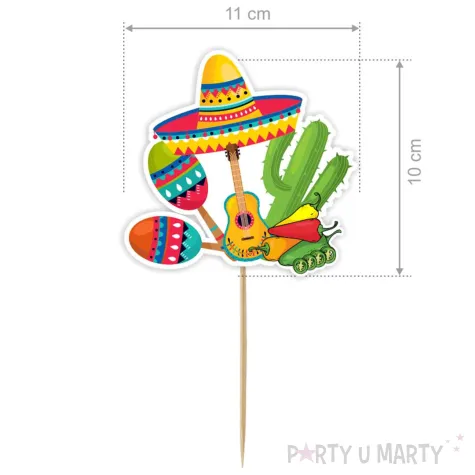 dekoracja na tort w stylu meksykanskim topper lato w meksyku