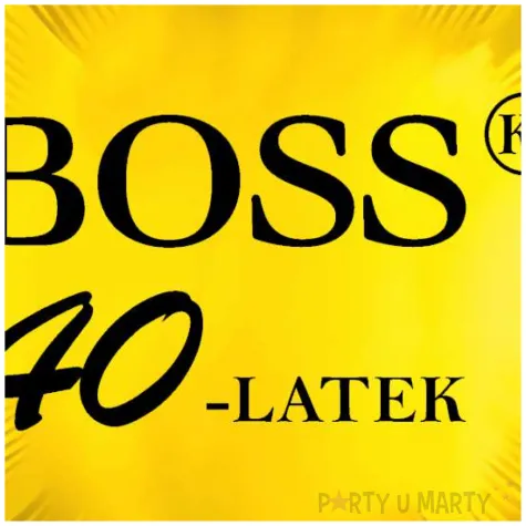 dekoracja na urodziny balon foliowy bosski 40 latek zloty prezent do girlandy 18 rnd