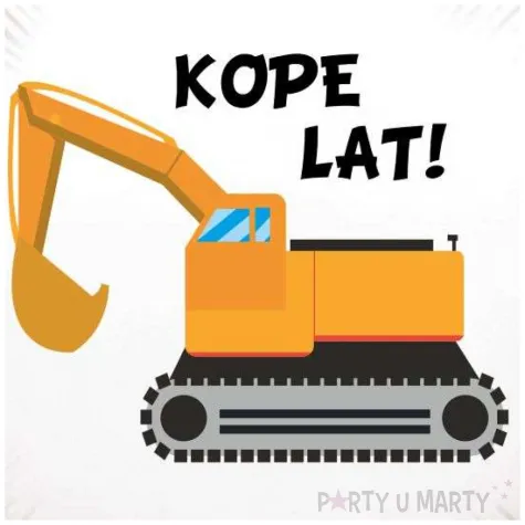 dekoracja na urodziny balon foliowy budowa koparka kope lat 18 rnd