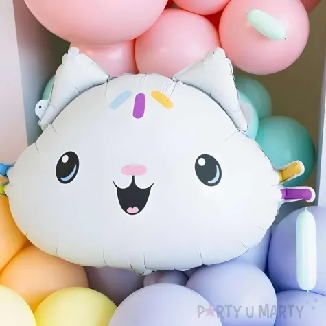 dekoracja na urodziny balon foliowy koci domek gabby lakotek bialy 29 5 shp