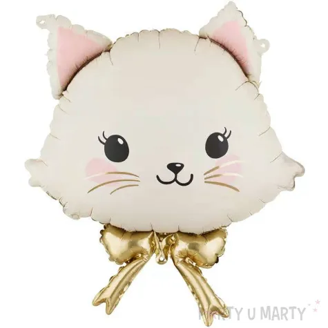 dekoracja na urodziny balon foliowy kotek rozowy partydeco 28 shp