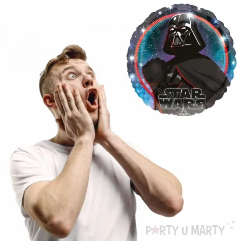 dekoracja na urodziny balon foliowy star wars galaxy darth vader gwiezdne wojny 18 rnd