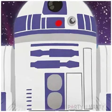 dekoracja na urodziny balon foliowy star wars galaxy droid r2 d2 gwiezdne wojny 18 rnd