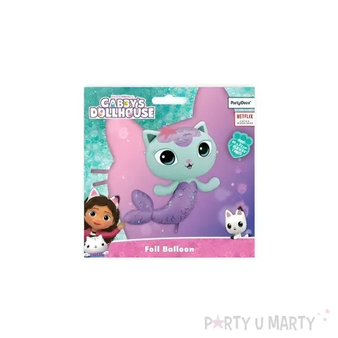 dekoracja na urodziny balony foliowe koci domek gabby syrenkotka 43 shp