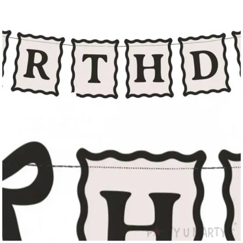 dekoracja na urodziny baner girlanda happy birthday kokardki 100 cm