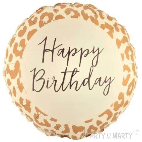 dekoracja na urodziny do przedszkola balon foliowy happy birthday cetki zwierzeta safari