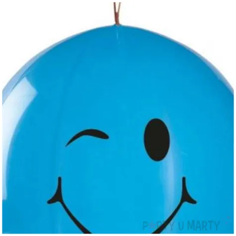 dekoracja na urodziny dzien dziecka balony wiszace usmiechy niebieskie pastelowe 12 50 szt