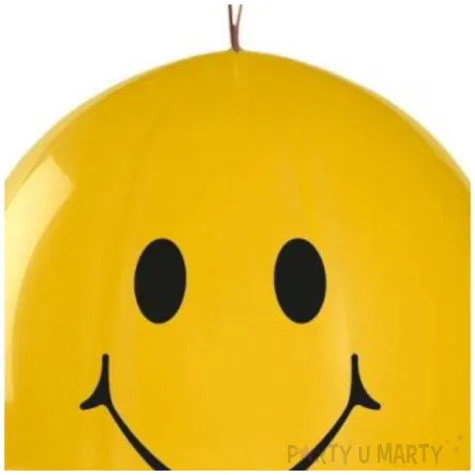 dekoracja na urodziny dzien dziecka balony wiszace usmiechy zolte pastelowe 12 50 szt