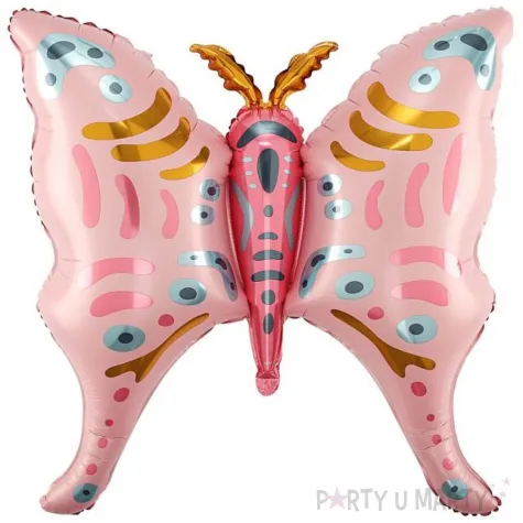 dekoracja na urodziny dzien dziecka duzy balon foliowy motyl rozowy do girland 27 shp