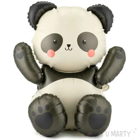 dekoracja na urodziny dzungla party balon foliowy stojacy urocza panda 37 shp