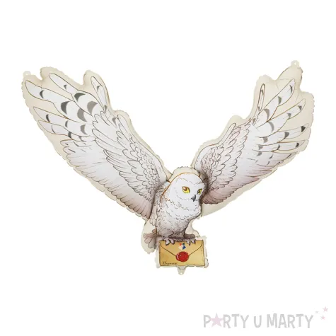 dekoracja na urodziny halloween stojacy balon foliowy xl harry potter hedwiga 128x78 cm shp