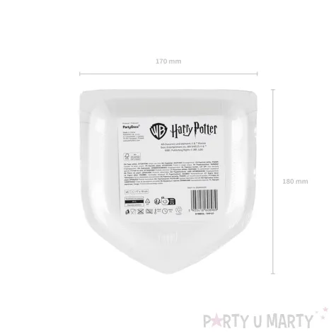 dekoracja na urodziny halloween talerzyki papierowe harry potter hogwart ozdoby na stol 6 szt