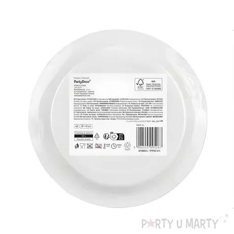 dekoracja na urodziny jednorazowa zastawa stolowa talerzyki papierowe monokolor zolte 23 cm x6