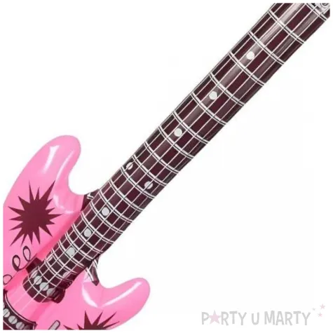 dekoracja na urodziny koncert festiwal dmuchaniec gitara elektryczna rozowa 106 cm