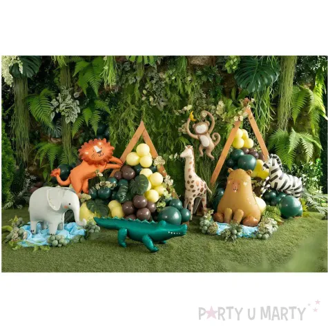 dekoracja na urodziny safari party stojacy balon foliowy zyrafa 47