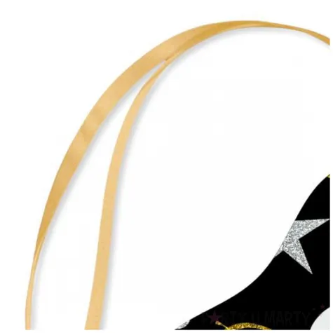 dekoracja na urodziny zawieszki na alokohol liczba 30 czarno zlota glamour 10 szt