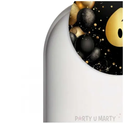 dekoracja na urodziny zawieszki na alokohol liczba 60 czarno zlota glamour 10 szt