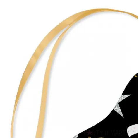 dekoracja na urodziny zawieszki na alokohol liczba 70 czarno zlota glamour 10 szt