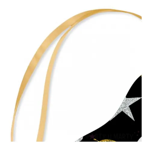 dekoracja na urodziny zawieszki na alokohol liczba 80 czarno zlota glamour 10 szt